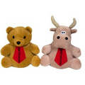 10" Reversible Tan Bear / Bull with ties and one color imprints